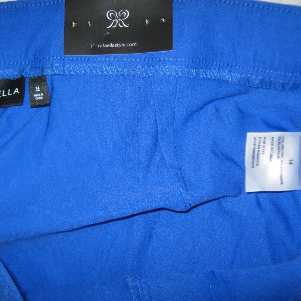 Rafaella Stretch Capri Pants Comfort Pull-on Front Pockets 23" Inseam Blue  14 - Picture 7 of 8
